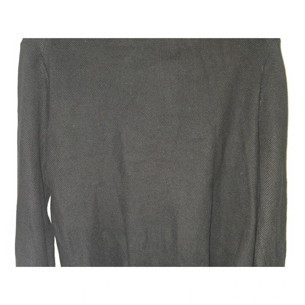 Polo Ralph Lauren Sweater Mens Medium Black 1/4 Zip Mock Neck Pullover Pima